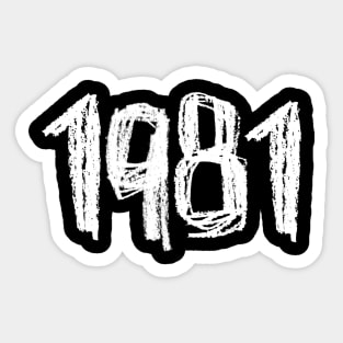 1981 Birthday, Birth Year 1981, 81 Sticker